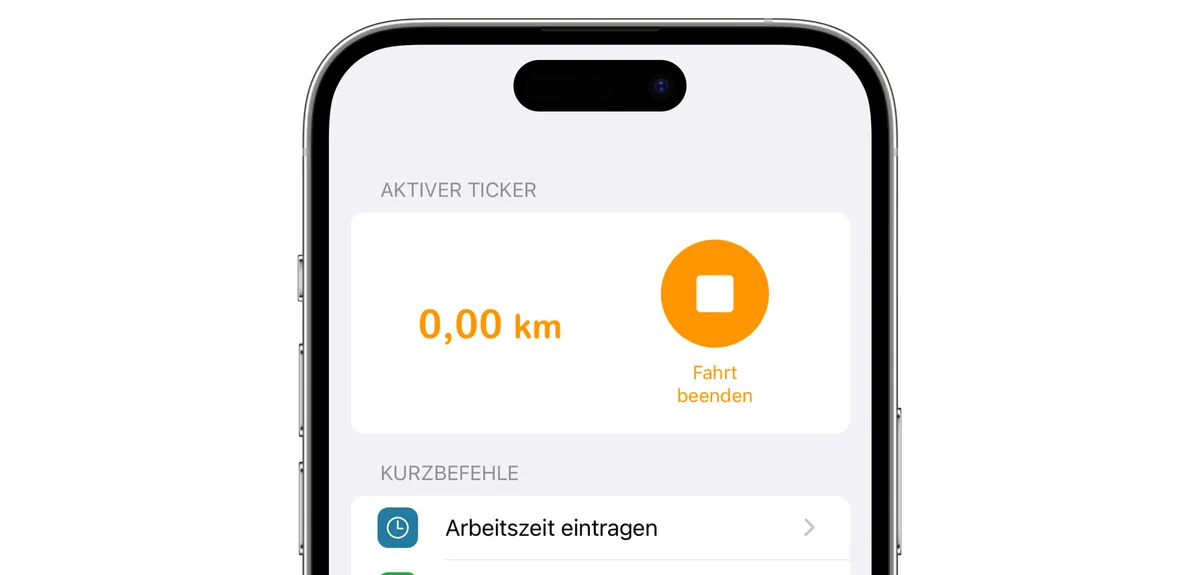 Automatischer Zeit- und Fahrten-Ticker